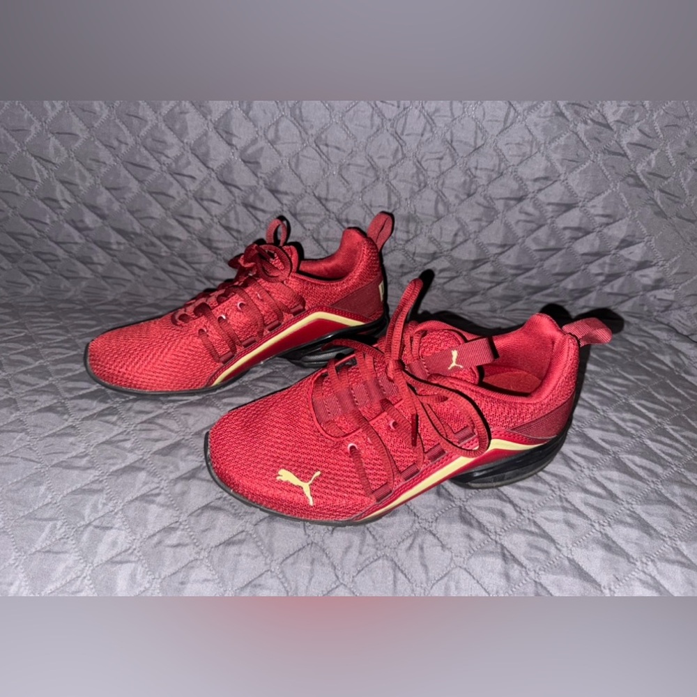 Puma Women’s Burgundy and Gold Sneakers